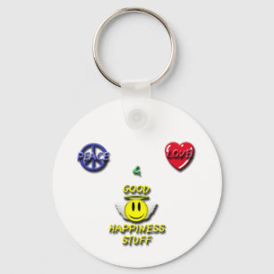 Peace Love Happiness Keychain