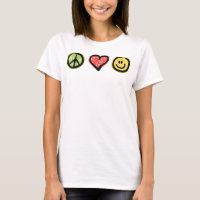 Peace Love Happiness Positive Message Symbols 