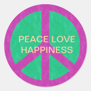 PEACE LOVE HAPPINESS  STICKER
