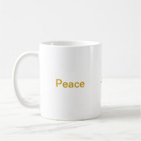 Peace Love Harmony gold red green