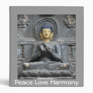 Peace Love Harmony with Buddha Binder
