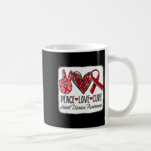 Peace Love Heart Disease Awareness Chd Suprt Wear Coffee Mug