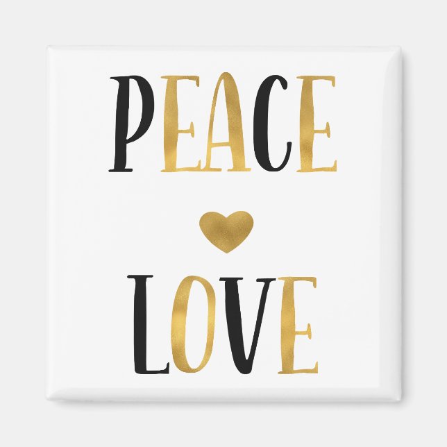 Peace Love Heart Magnet (Front)