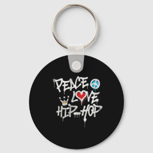Peace Love Hip Hop Dancing Keychain