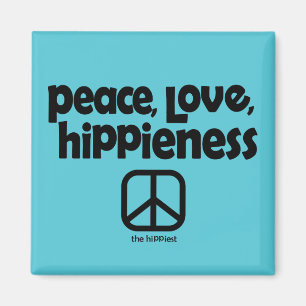 Peace Love Hippieness Magnet