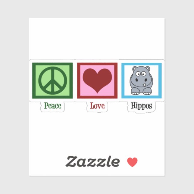 Peace Love Hippos (Sheet)