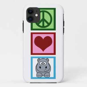 Peace Love Hippos iPhone 11 Case