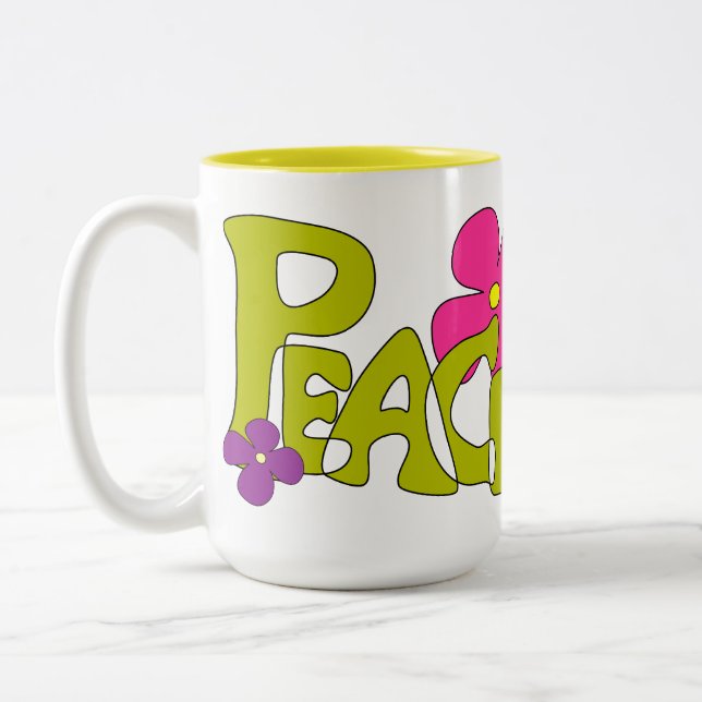 Peace & Love Hippy Mug (Left)