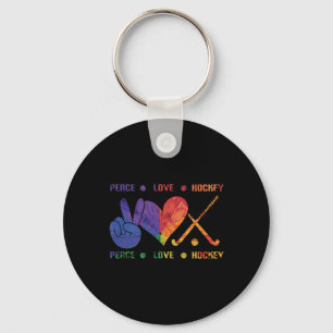 Peace Love Hockey (1) Keychain