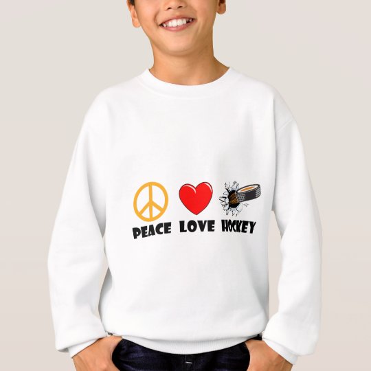 Peace Love Hockey Sweatshirt
