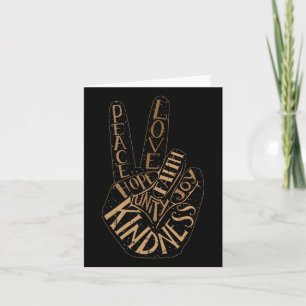Peace Love Hope Black History Month Men Women Card