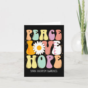 Peace Love Hope Brain Aneurysm Awareness Gift  Card