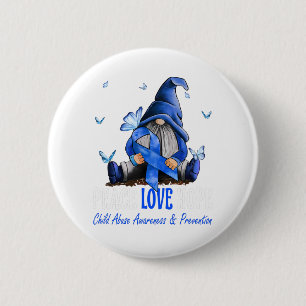 Peace Love Hope Child Abuse Awareness Prevention 2 Inch Round Button