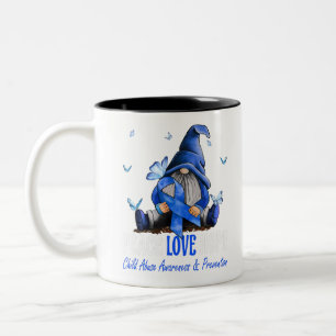 Peace Love Hope Child Abuse Awareness Prevention Two-Tone Coffee Mug