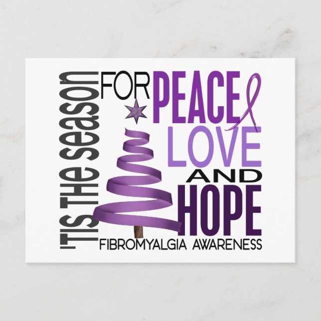 Peace Love Hope Christmas Holiday Fibromyalgia (Front)