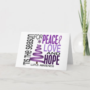 Peace Love Hope Christmas Holiday Lupus