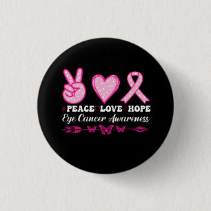 peace love hope eye breast cancer awareness 1 inch round button