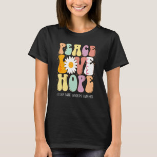 Peace Love Hope Guillain Barre Syndrome GBS Awaren T-Shirt