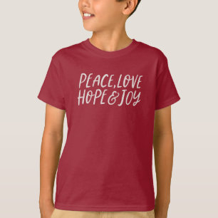 Peace love hope joy holiday message off-white T-Shirt