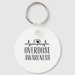 Peace Love Hope Purple Ribbon Drug Overdose Awaren Keychain
