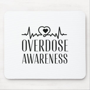 Peace Love Hope Purple Ribbon Drug Overdose Awaren Mouse Pad