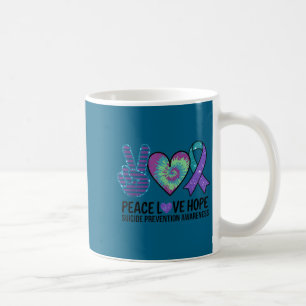 Peace Love Hope Suicide Prevention Tie Dye Awarene Coffee Mug