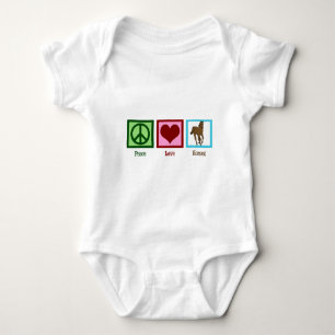 Peace Love Horses Baby Bodysuit