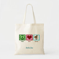 Peace Love Horses Cute Custom Horseback Riding