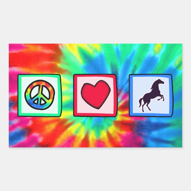 Peace, Love, Horses Sticker (Front)