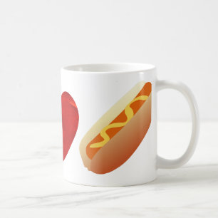 Peace Love Hotdog Coffee Mug
