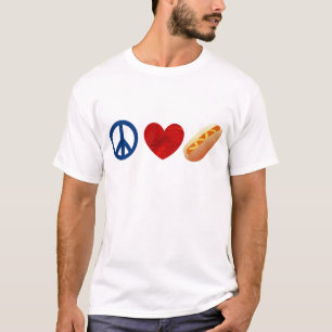 Peace Love Hotdog T-Shirt