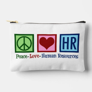 Peace Love HR Human Resources Accessory Pouch