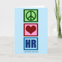 Peace Love HR Personalized Human Resources Blue