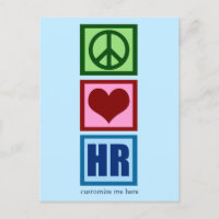 Peace Love HR Personalized Human Resources Blue