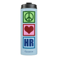 Peace Love HR Personalized Human Resources Blue