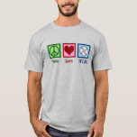 Peace Love HVAC Company T-Shirt<br><div class="desc">Peace Love HVAC Company. A cute heating, ventilation, and air conditioning business gift for someone who works on heater and air conditioner units.</div>