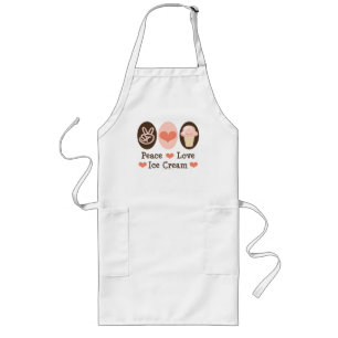 Peace Love Ice Cream Apron