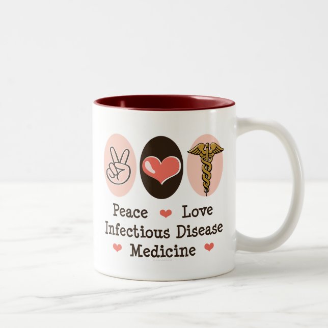 Peace Love Infectious Disease Medicine Mug (Right)