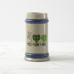 Peace Love Irish-60682 Beer Stein