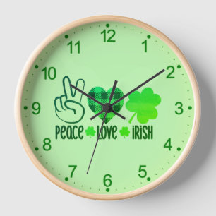 Peace Love Irish-60682 Clock
