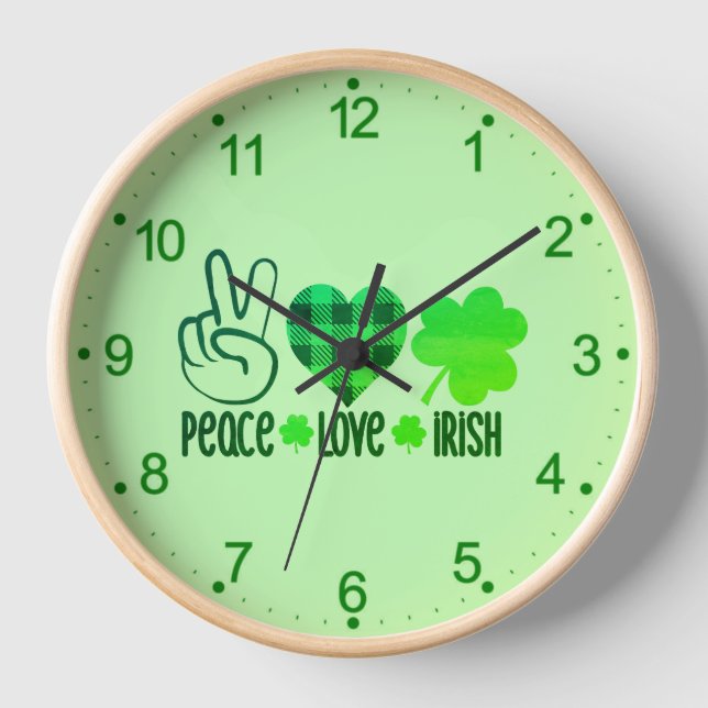 Peace Love Irish-60682 Clock (Front)