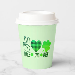 Peace Love Irish-66677 Paper Cups
