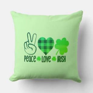 Peace Love Irish-66677 Throw Pillow