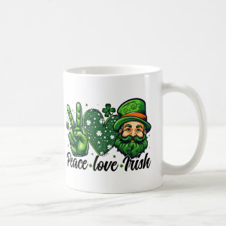 Peace Love Irish Mug - Parfait pour St. Patrick's 