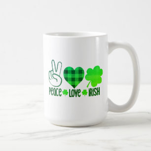 Peace Love Irish St. Patrick's Day Design-66677 Coffee Mug