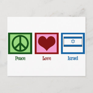 Peace Love Israel Postcard
