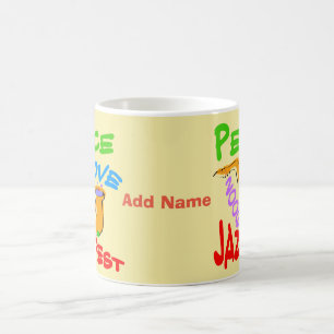 Peace Love Jazz Fest add text Coffee Mug
