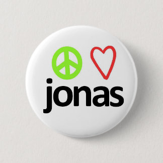 Peace, Love, Jonas 2 Inch Round Button
