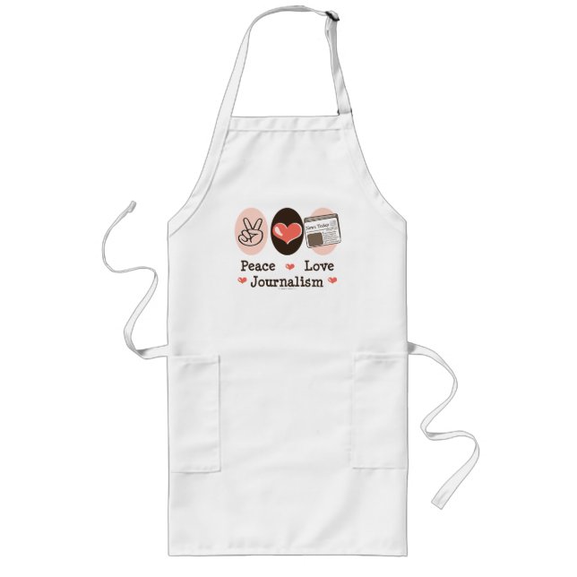 Peace Love Journalism Apron (Front)