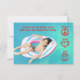 Peace, Love, Joy - 3x5 Christmas Card
